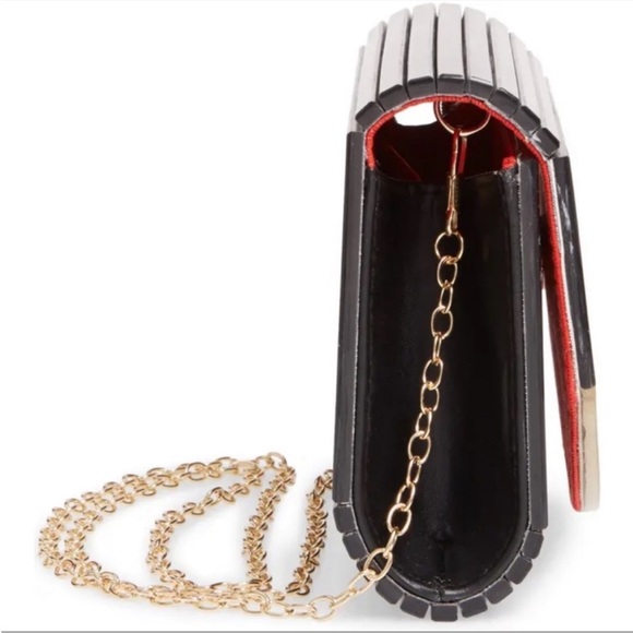 Kurt Geiger Black Clutch with Gold and Blue Eye Design - Picture 4 of 8